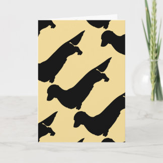 Carte de voeux pour Motif Dachshund cheveux longs