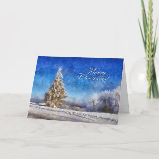 Carte de voeux pour Noël hivernal