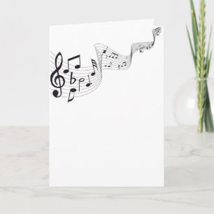 Carte de voeux pour notes musicales