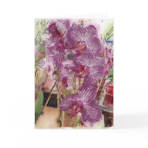 Carte de voeux pour orchidées personnalisables