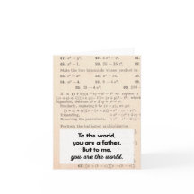 Carte de vœux pour papa : Pour le monde, vous êtes