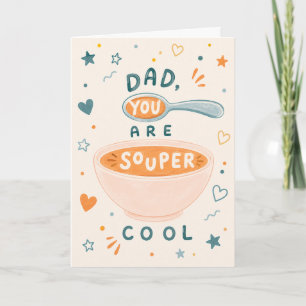 Carte de vœux pour papa super cool et mignon