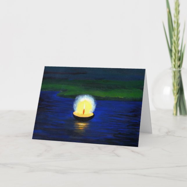 Carte de voeux pour peinture à l'eau à une seule p (Devant)
