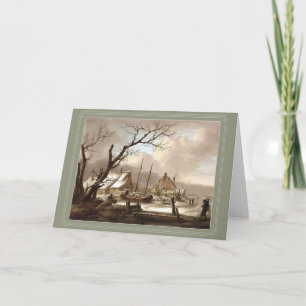 carte de voeux pour peinture d'hiver