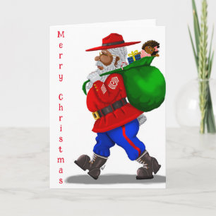 Carte de voeux pour Père Noël militaire afro-améri
