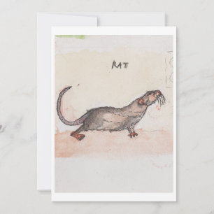 Carte de vœux pour rat