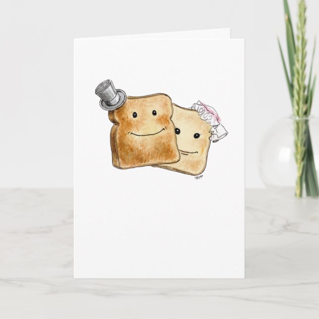 Carte de voeux pour toast mariage (Devant)