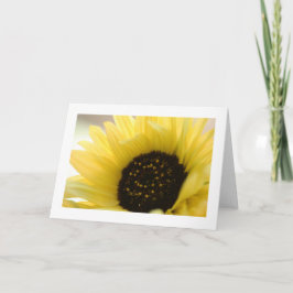 Carte de voeux pour tournesol biologique vierge d'