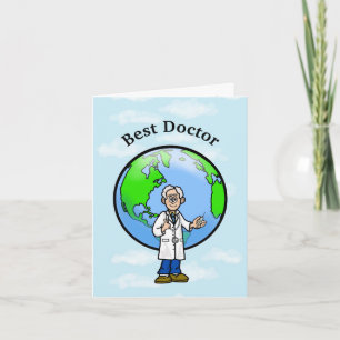 Carte de vœux pour un médecin masculin aux cheveux