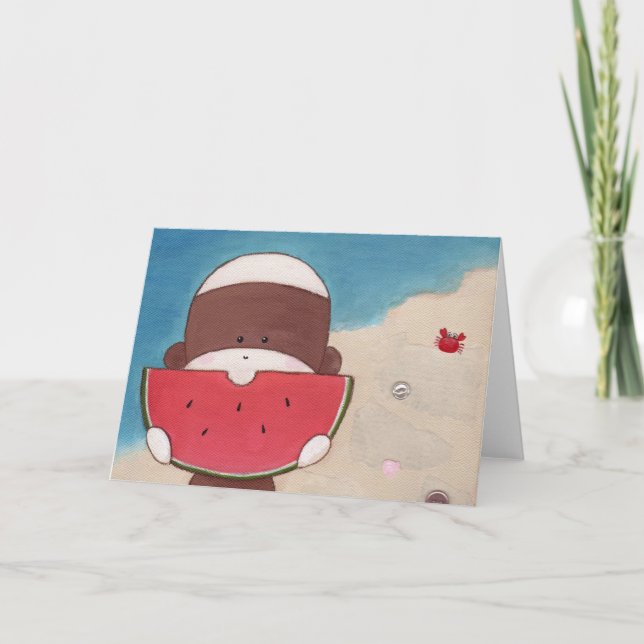 Carte de voeux pour vacances d'été (Devant)