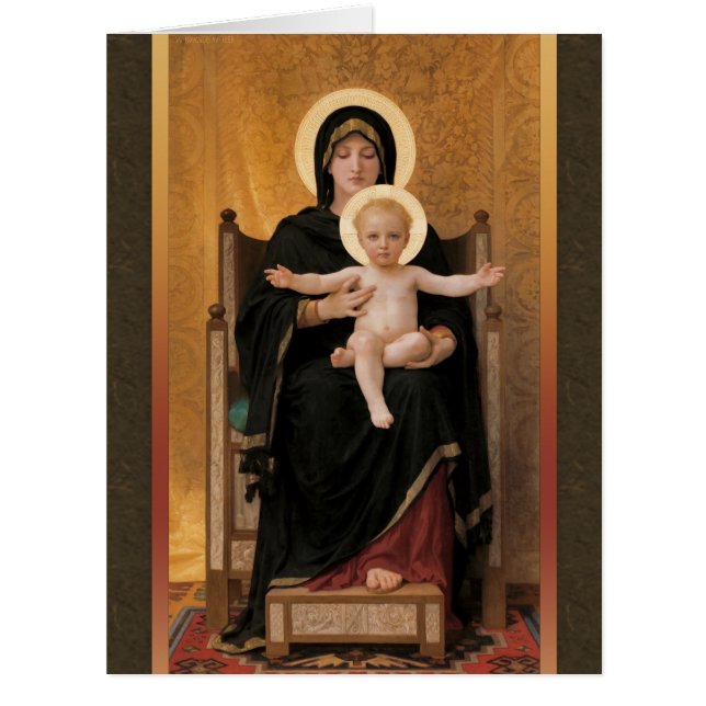 Carte de voeux pour vierge et enfant CC0277 (Devant)
