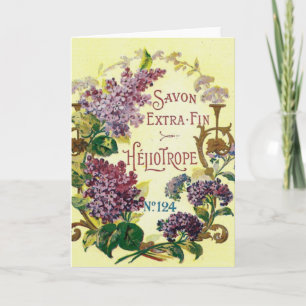 Carte de voeux pourpre de Savon