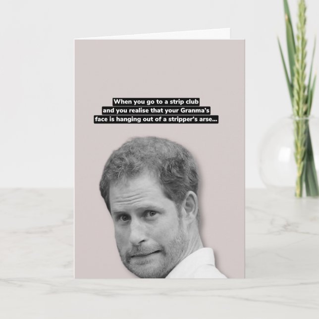Carte de voeux Prince Harry (Devant)