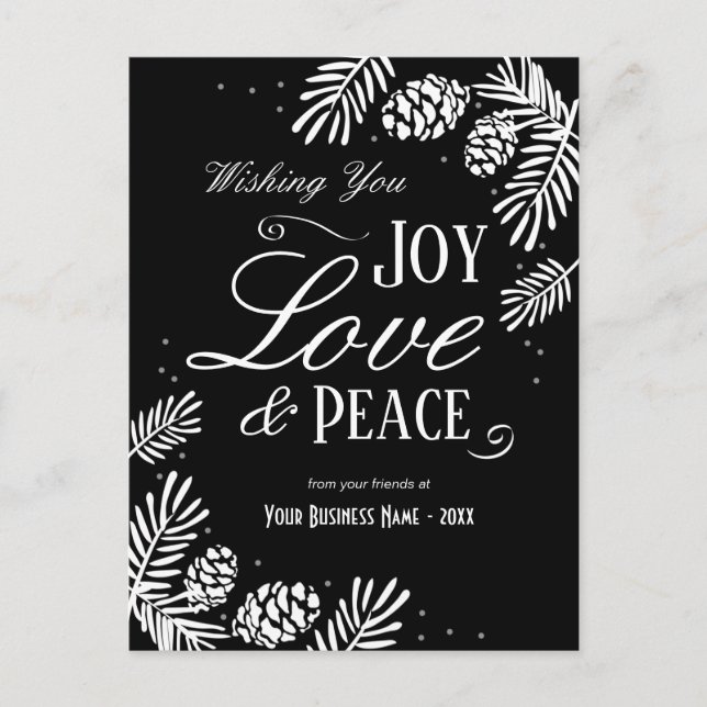 Carte de vœux professionnelle Cônes de pin de vaca (Devant)