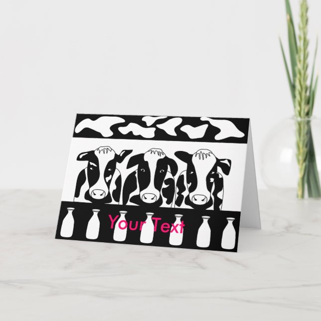 Carte de voeux professionnelle de vache (Devant)