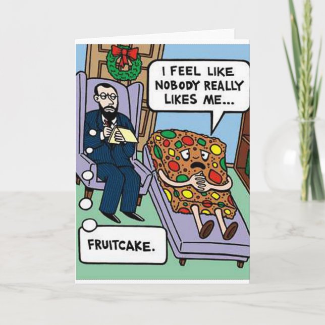 Carte de vœux psychologie gâteau de Noël (Devant)