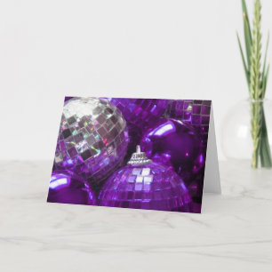 Carte de voeux Purple Baubles