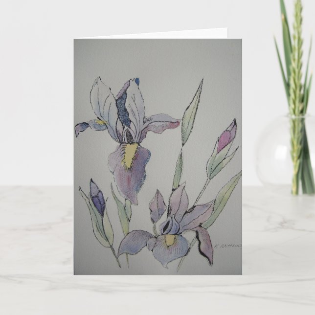 Carte de voeux Purple Iris (Devant)