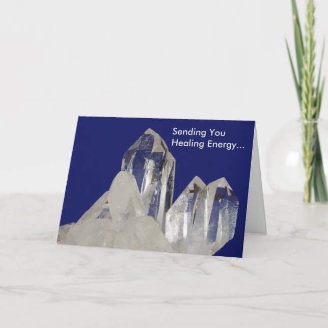 Carte de voeux Quartz Crystal Love et Light Greeti (Devant)