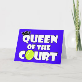 Carte de voeux Queen of the Court Cute Girls Tenni