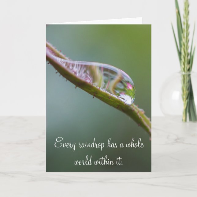 Carte de voeux Raindrop Photo Reflection Blank (Devant)