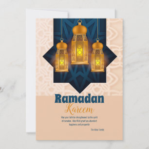 Carte de voeux Ramadan Kareem Lanterns