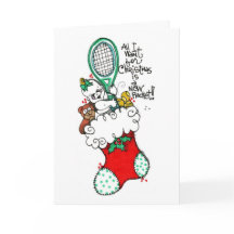 Carte de voeux - Raquette pour Noël