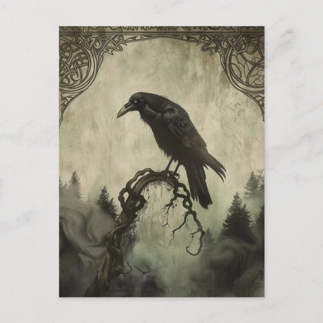 Carte de voeux Raven Samhain Halloween (Devant)