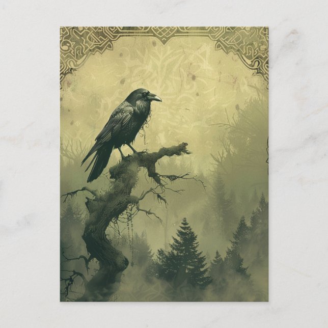 Carte de voeux Raven Samhain Halloween (Devant)