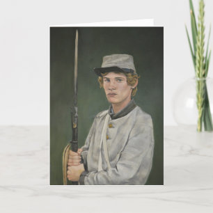 Carte de voeux rebelle d'art de portrait de guerre