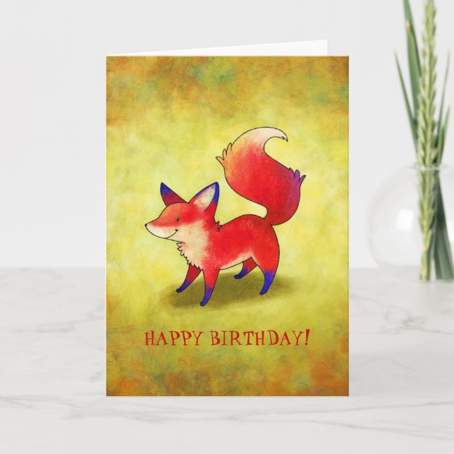 Carte de voeux Red Fox (personnalisable) (Devant)