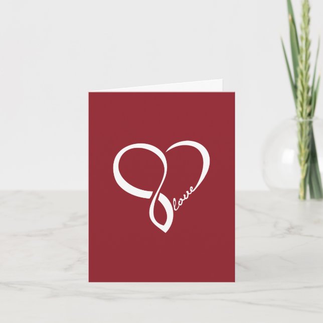 Carte de voeux Red Love Heart (Devant)