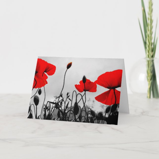 Carte de voeux Red Poppies (Devant)