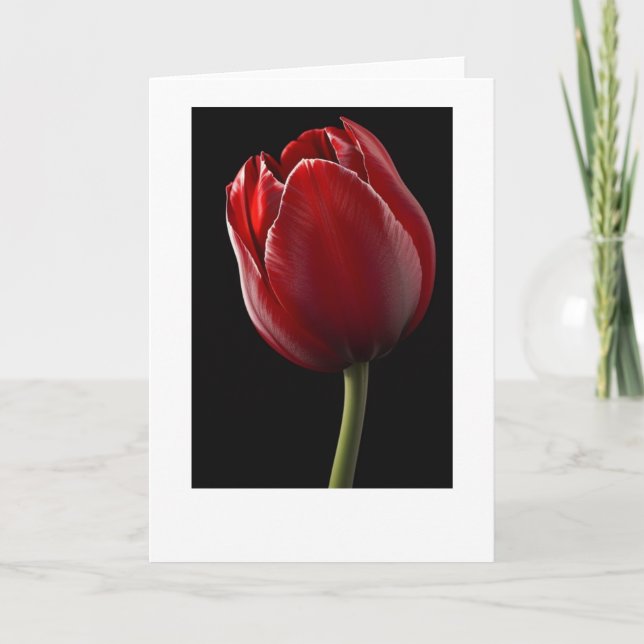 Carte de voeux Red Tulip (Devant)