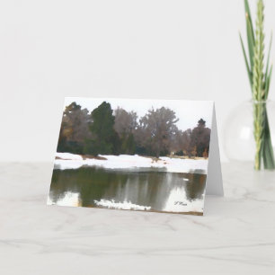 Carte de voeux, réflexions de lac - toute