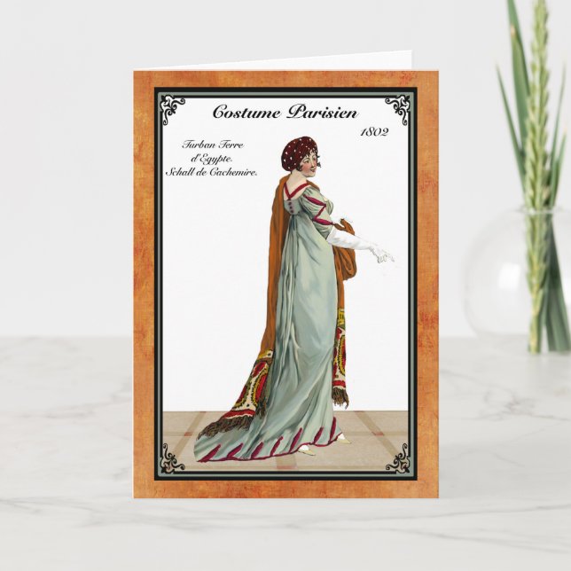 Carte de voeux Regency Fashion 1802 (Devant)