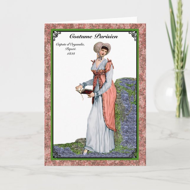 Carte de voeux Regency Fashion 1803 (Devant)