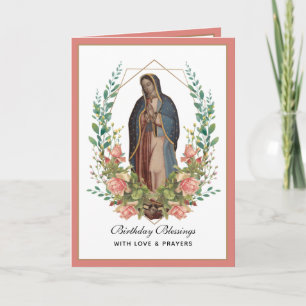 Carte de vœux religieuse élégante de Guadalupe