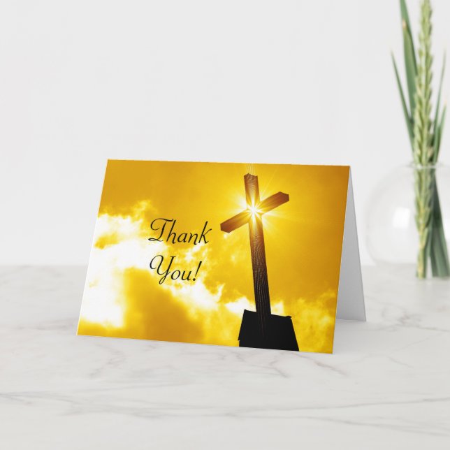 Carte de voeux religieuse Merci (Devant)