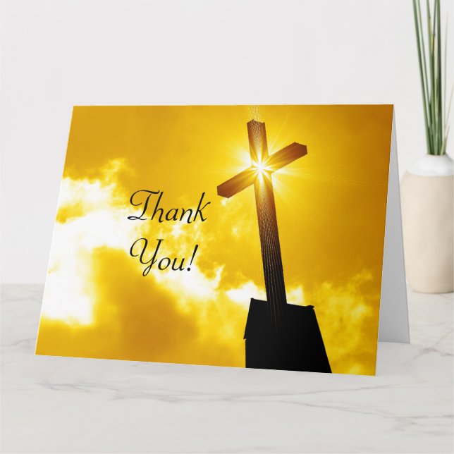Carte de voeux religieuse Merci (Devant)