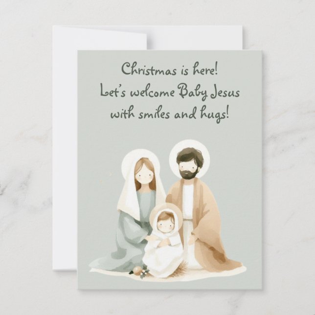 Carte de voeux religieuse qui fait chaud au coeur (Devant)