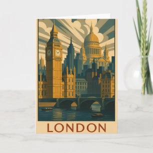 Carte de vœux représentant Londres