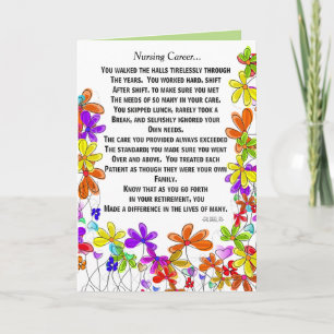 Carte de voeux retirée de poème d'infirmière #18