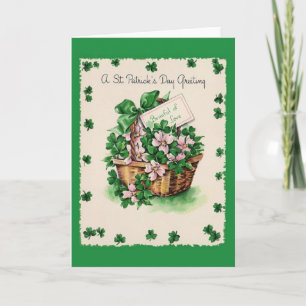 Carte de voeux Retro St. Patrick's Day