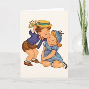 Carte de voeux Retro Valentine Love