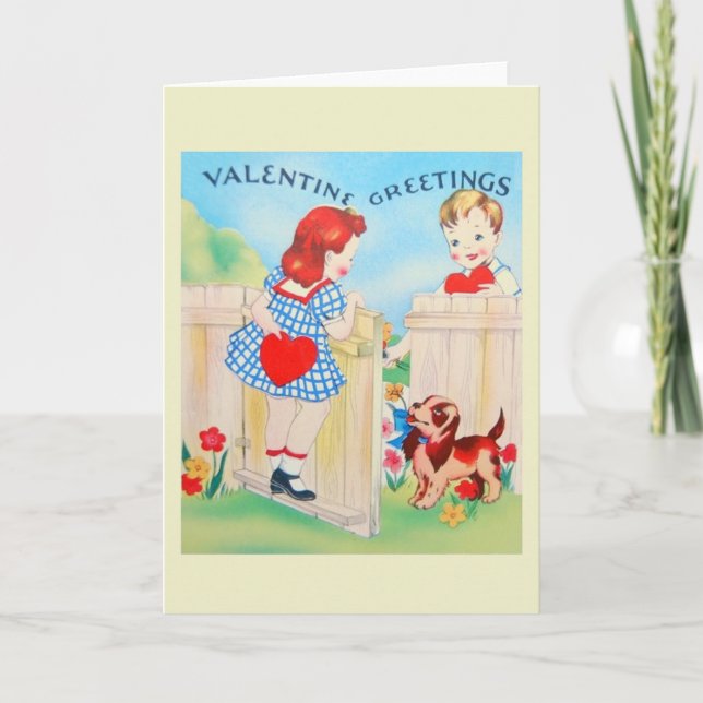 Carte de voeux Retro Valentine's Day (Devant)