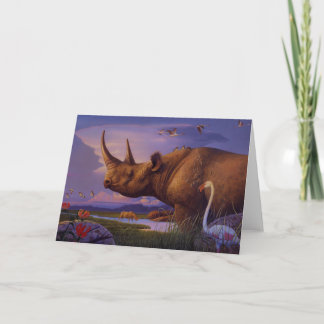 Carte de voeux Rhinoceros