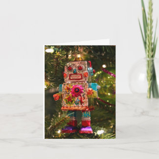 Carte de voeux Robot Retro