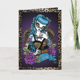 Carte de voeux Rockabilly Baby Tattoo Angel