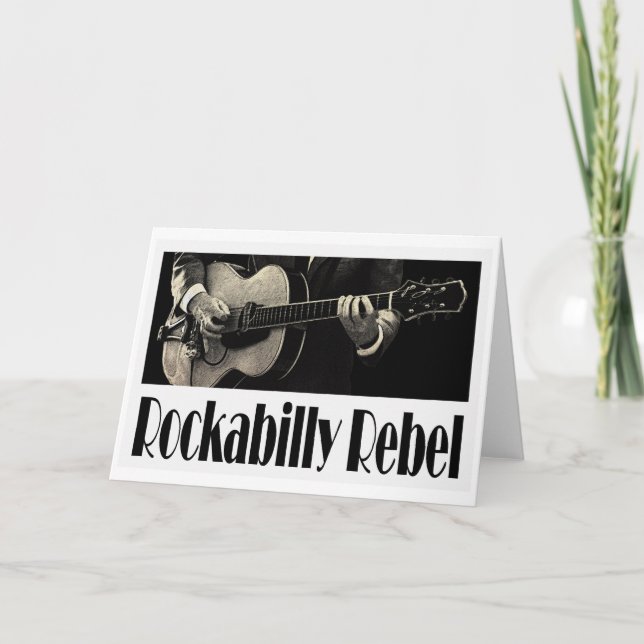 Carte de voeux Rockabilly Rebel (Devant)